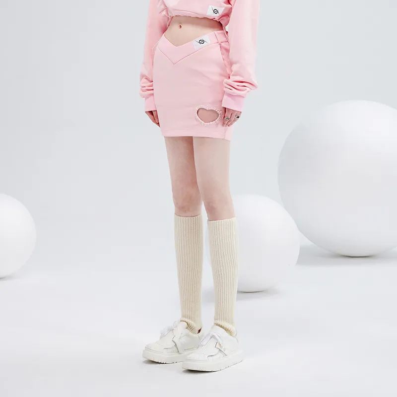 AZEPAM Casual Short Skirts Women's Pink-3