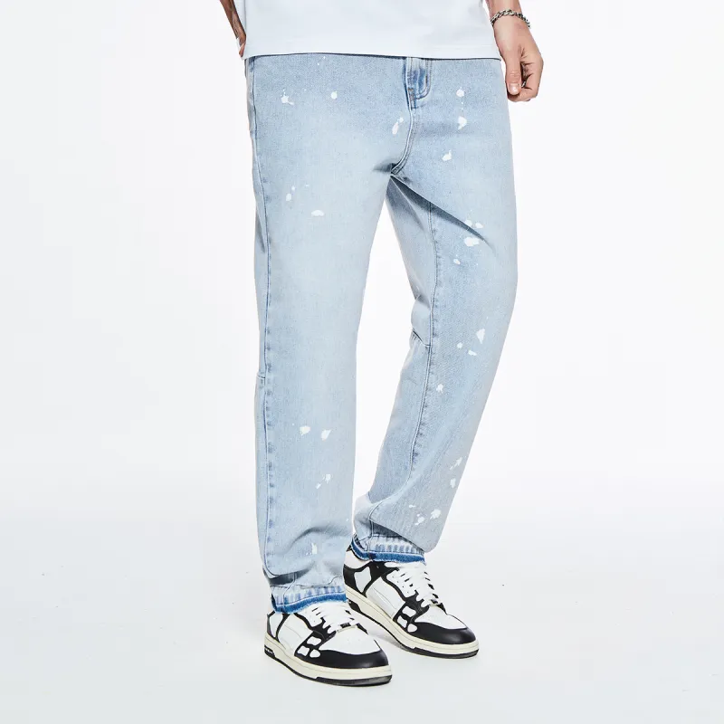 GUKUUL Straight Jeans Unisex Light Blue-5