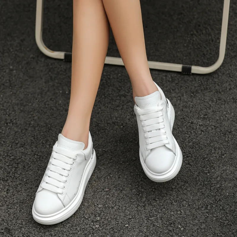 CERRUTI 1881 Small White Shoes Anti-Slip Wear-Resistant Low-Top Skateboard Shoes Women's White-7