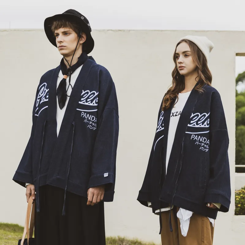 WAYNEXZAVIER Loose Fit Denim Jacket Unisex Blue-3