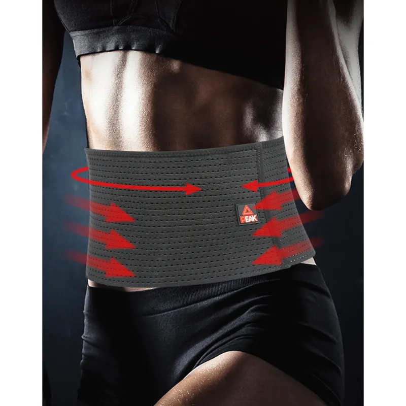 PEAK Back Support Braces Breathable Protective Compression Black Nylon Unisex-2