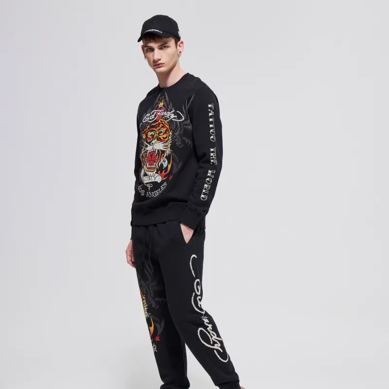 Ed Hardy Sweatshirts Men Black E1PAM274-4