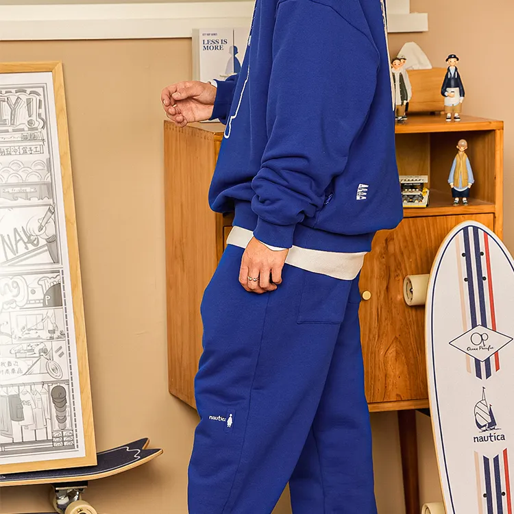Popboy X Nautica White Sail Nautica X POPBOY Knitted Sweatpants Unisex-3
