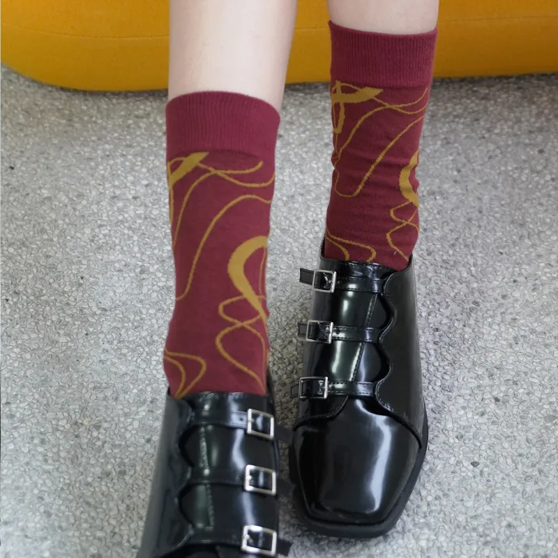 TOOCI Unisex Mid Calf Socks-4