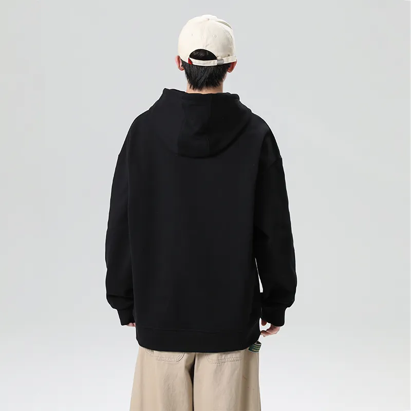 SCRM Hooded Loose Fit Sweatshirt Spring And Autumn Unisex-3
