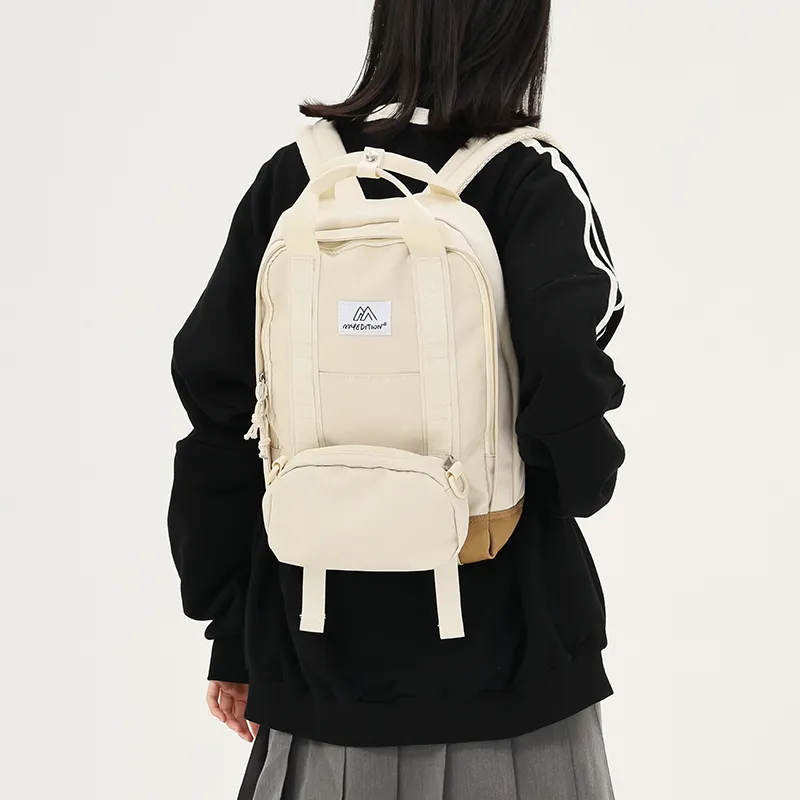 MYEDITION Durable Oxford Multi Purpose Backpack Student Backpack Small Size Unisex Multicolor-1