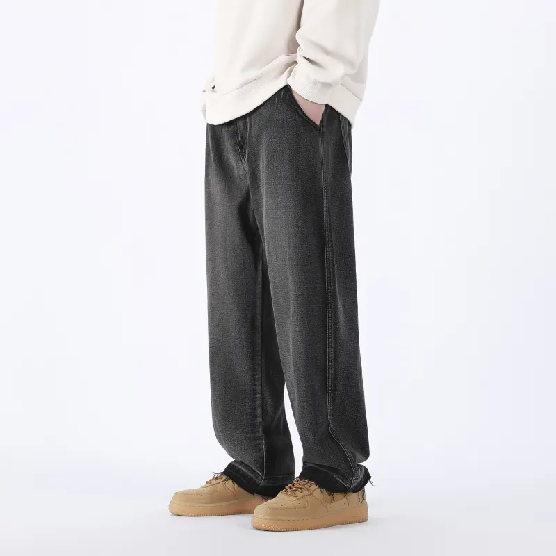 MISTEEZ Straight Jeans Spring Summer Fall And Winter Unisex-3