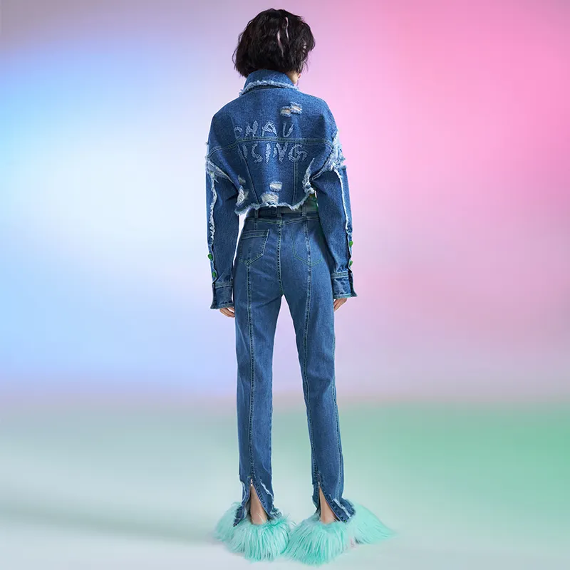 CHAU·RISING Jeans Women's Dark Blue-2