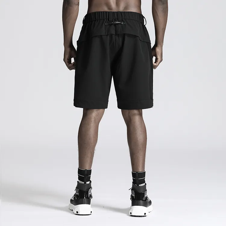 NORVINCY Urban Techwear Magnetic Buckle Cargo Shorts Unisex-3