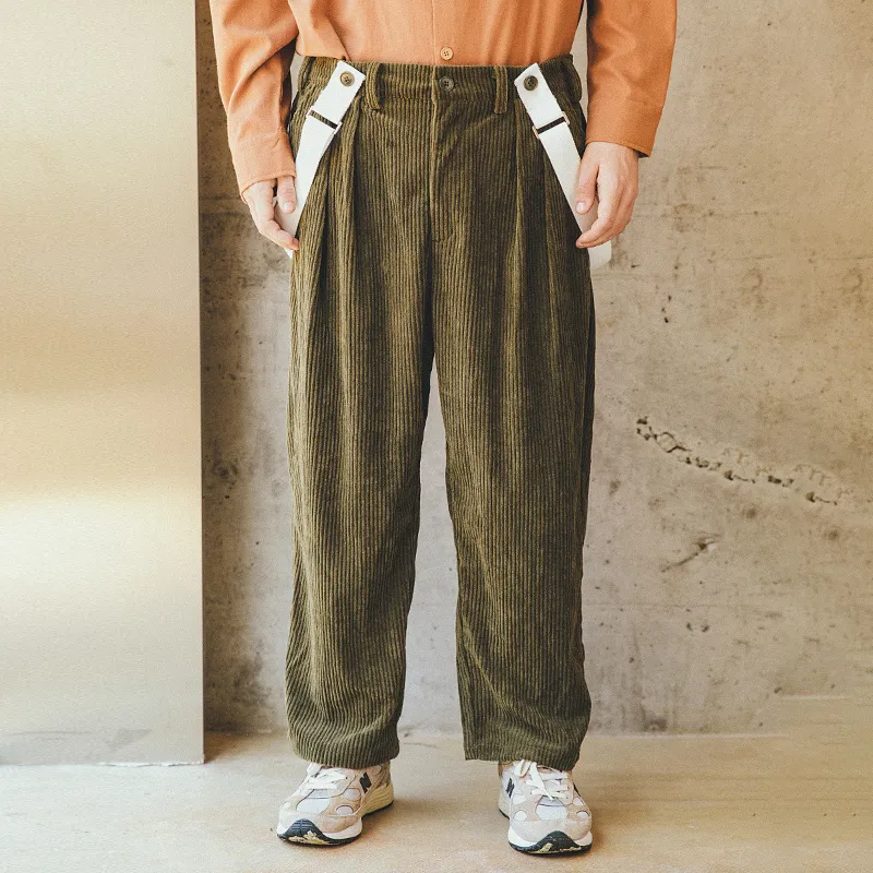 WAYNEXZAVIER Thickened Casual Pants Men's Army Green-2