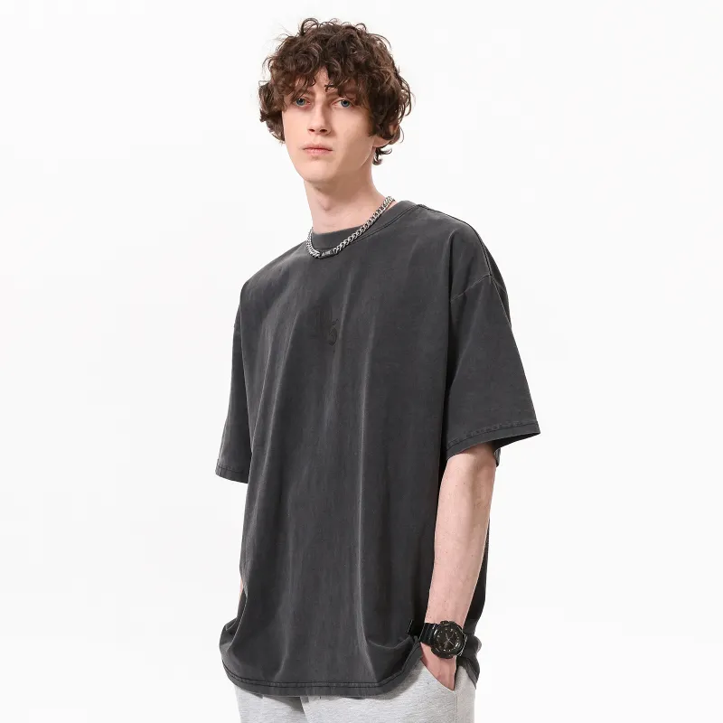 P5 SS22 Straight T Shirt Unisex Gray-2