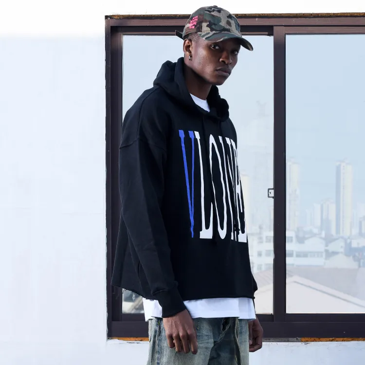 VLONE Sweatshirt Unisex Black Blue-4