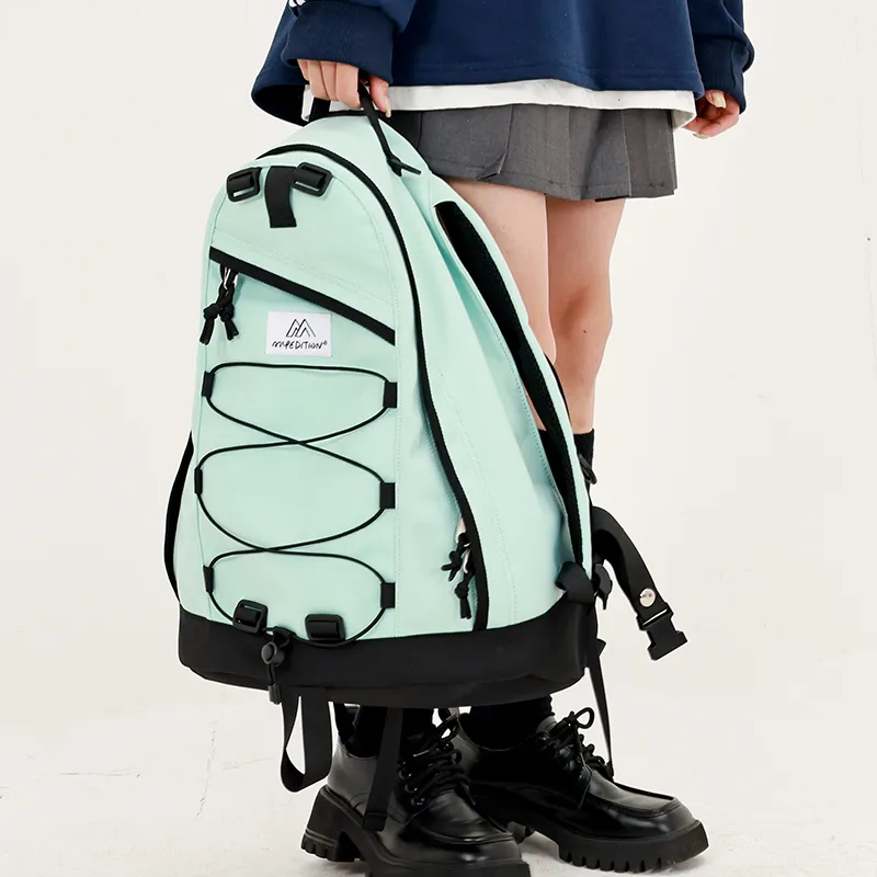 MYEDITION Backpack Oxford Mint Green Unisex-4