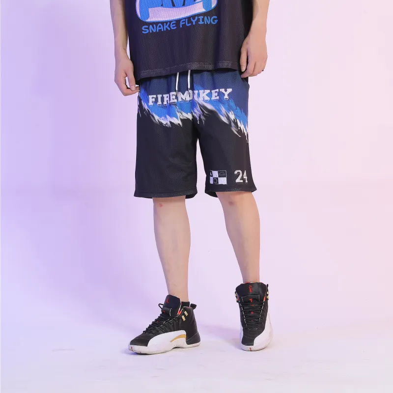 FireMonkey Basketball Shorts Unisex Black-2