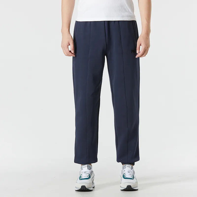 PUMA Knitted Sweatpants Men Navy Blue-2