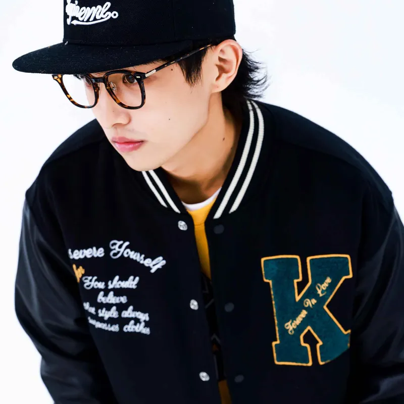 KXLFCHN Baseball Jacket Spring And Autumn Unisex-3