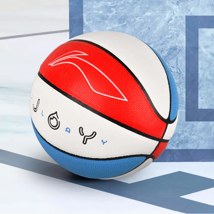 LiNing PU Basketball Red Blue White Size 5 Training Kids'-5