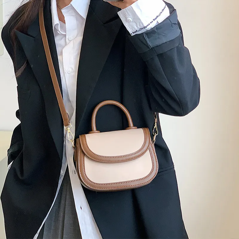 JANE KLAIN PU Saddle Bag Shoulder Bag Crossbody Bag Handbag Small Size Women's White/Yellow/Green/Khaki-1