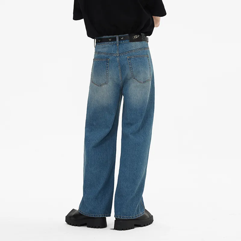 RUNTOTHEFUTURE SS22 Straight Jeans Unisex Blue-2
