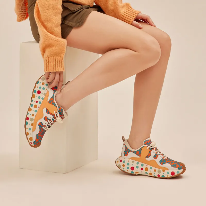 U.IN Painted Travel Shoes Camouflage 2 Fabric Brava 3 Polka Dot Plant Casual Shoes Women's-7