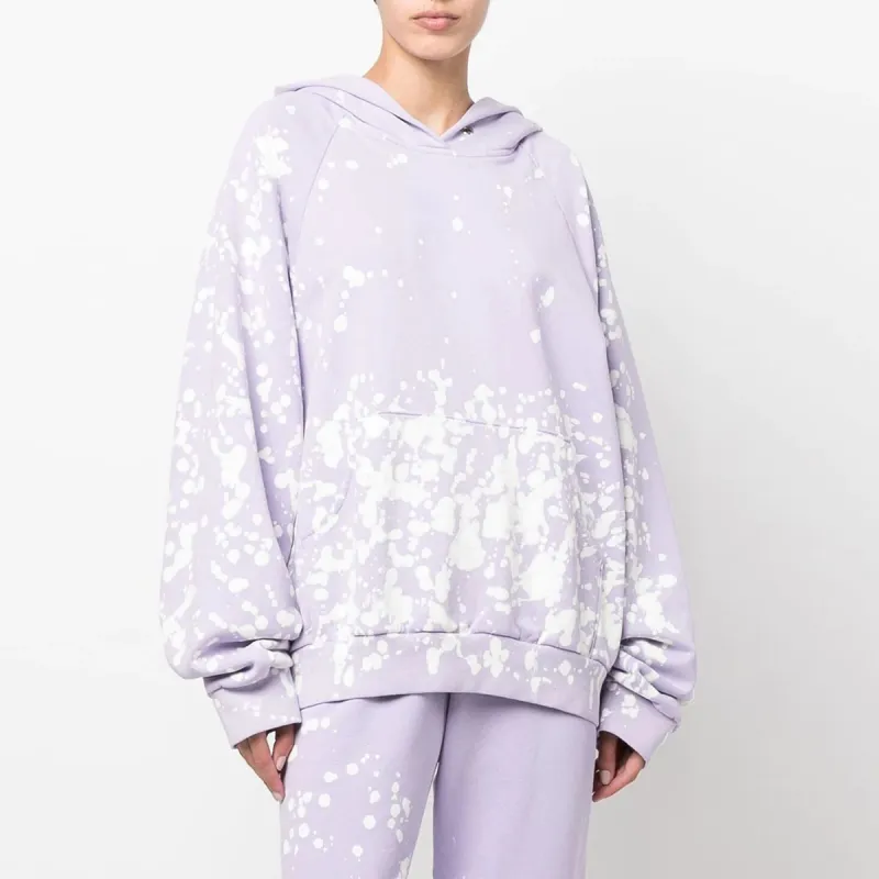 Liberal Youth Ministry Bleach splash Cotton Hoodie-14