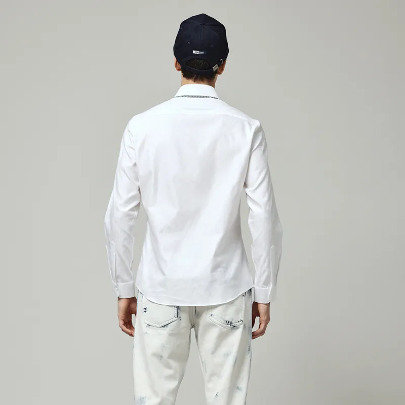 RARE Long Sleeved Shirt Men's White-4