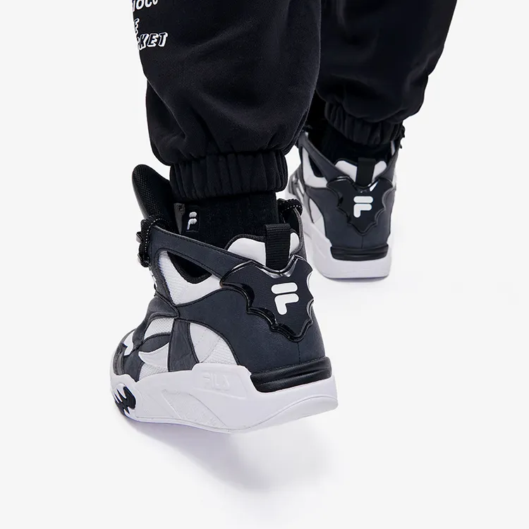 FILA FUSION DESPERADO Fugitive Anti Slip Wear Resistant Mid Top Vintage Basketball Shoes Men's FILA White Black-5