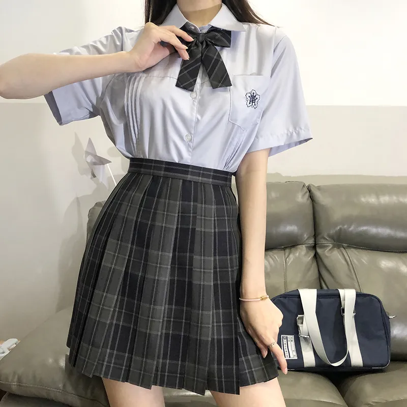 Tokyo Season Casual Short Skirts Women's Carbon Fiber Estate Plaid Skirt-22