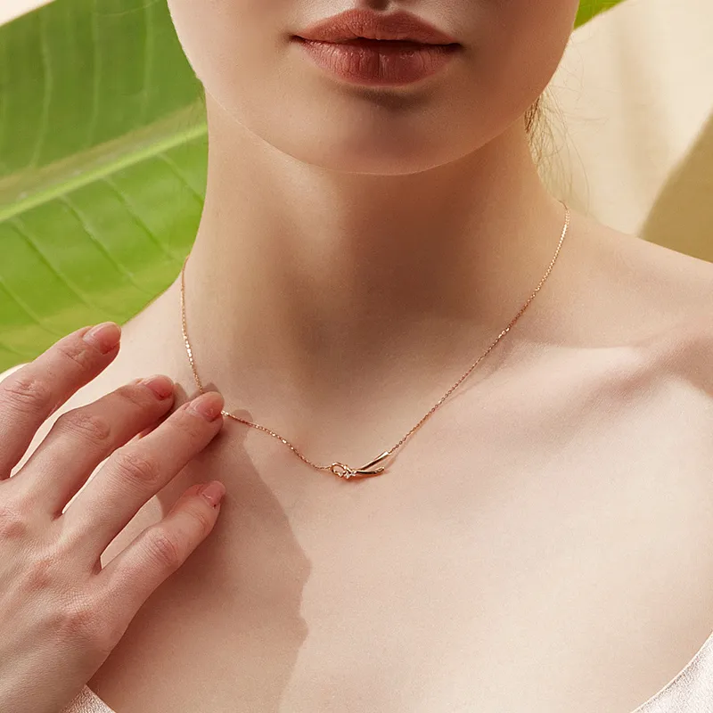 TSING Gold Necklaces Women's Qianrou Necklace-1