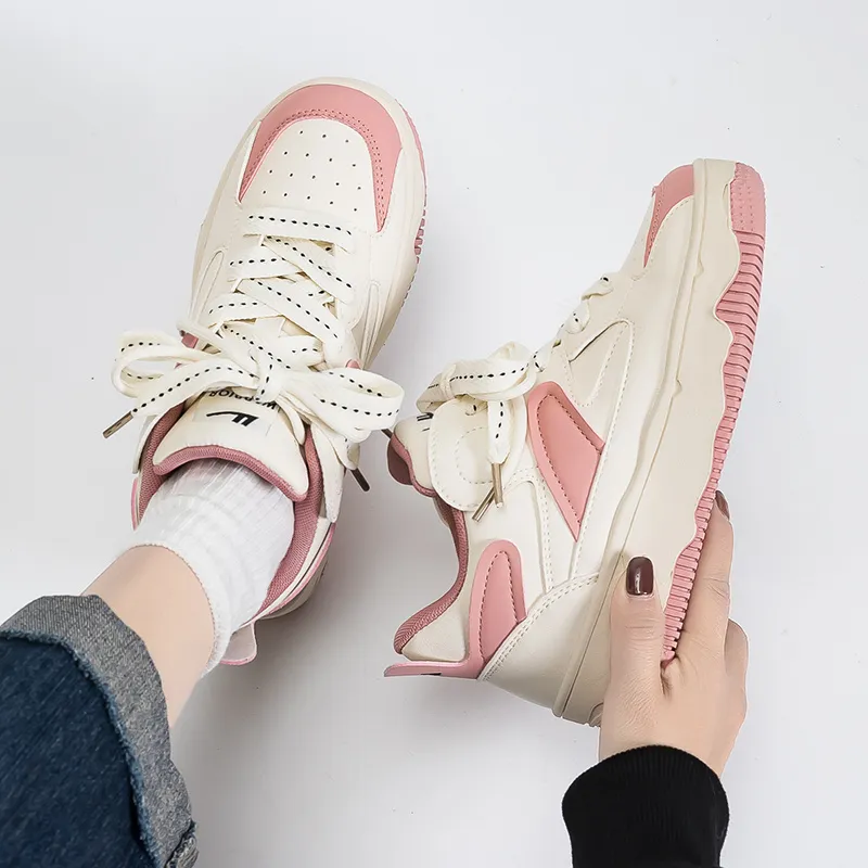Warrior Skateboard Shoes Women's Beige Pink-6
