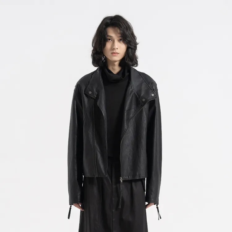 HUANXIANGZHE Jackets Unisex Black-3
