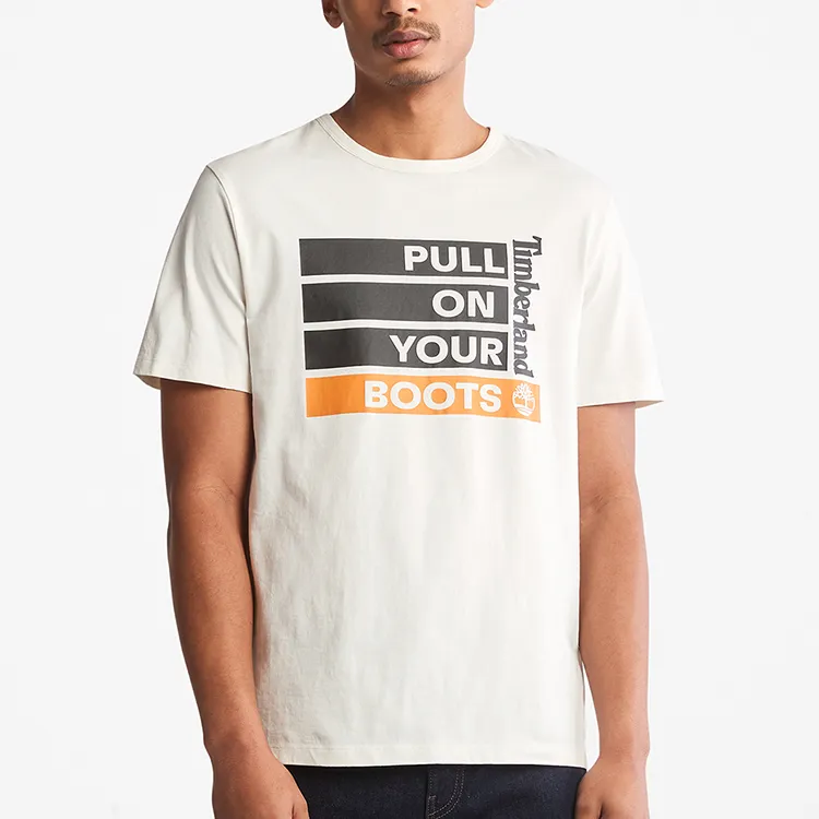 Timberland T Shirts Men Vintage White-2