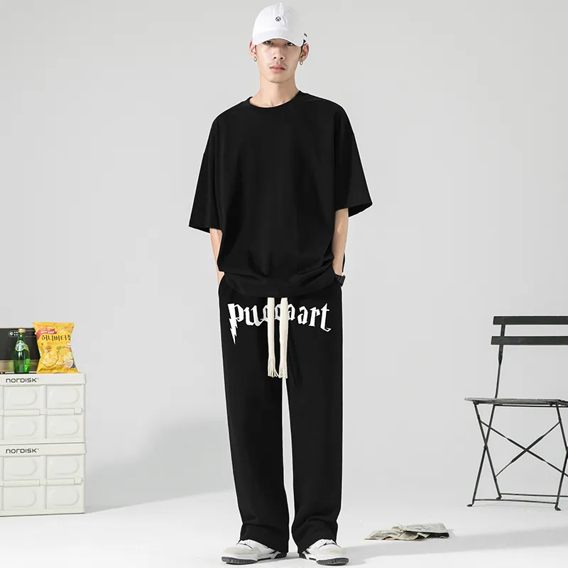 PUCCA Loose Unisex Casual Pants-3