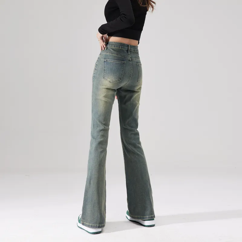 Jaslcs Flared Pants Jeans Unisex Nostalgic Blue-4