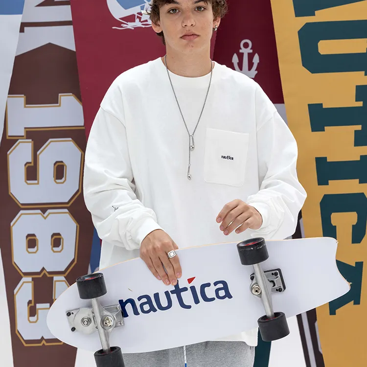 Nautica White Sail T Shirt Unisex-3