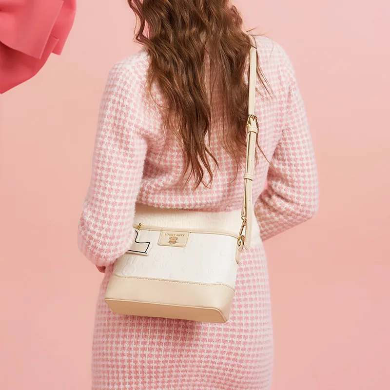 Miffy PU Shoulder Bag Crossbody Bag Small Size Women's Ecru-6