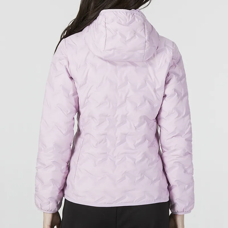 Columbia Solid Color Hooded Thin Down Jacket Women's Purple-3