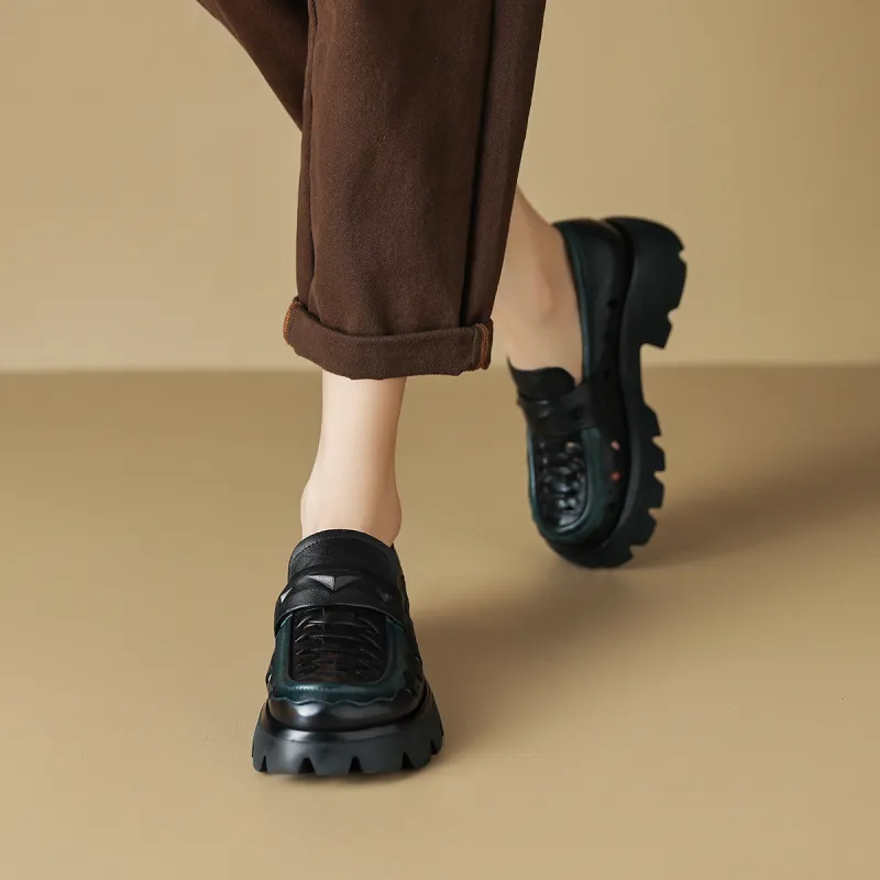 OCCAMAN Loafers Women's Black/Beige-3