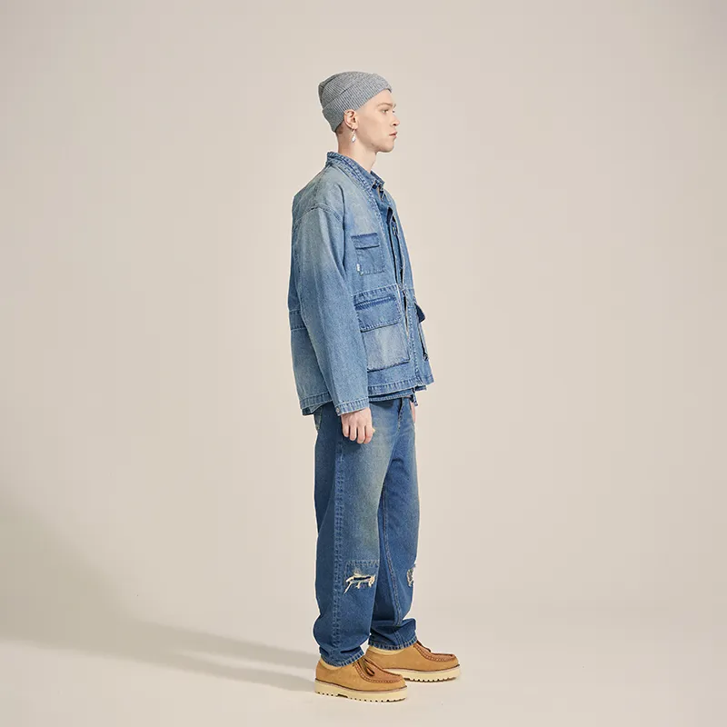 Prth Promethean Denim Jackets Unisex Light Blue-8