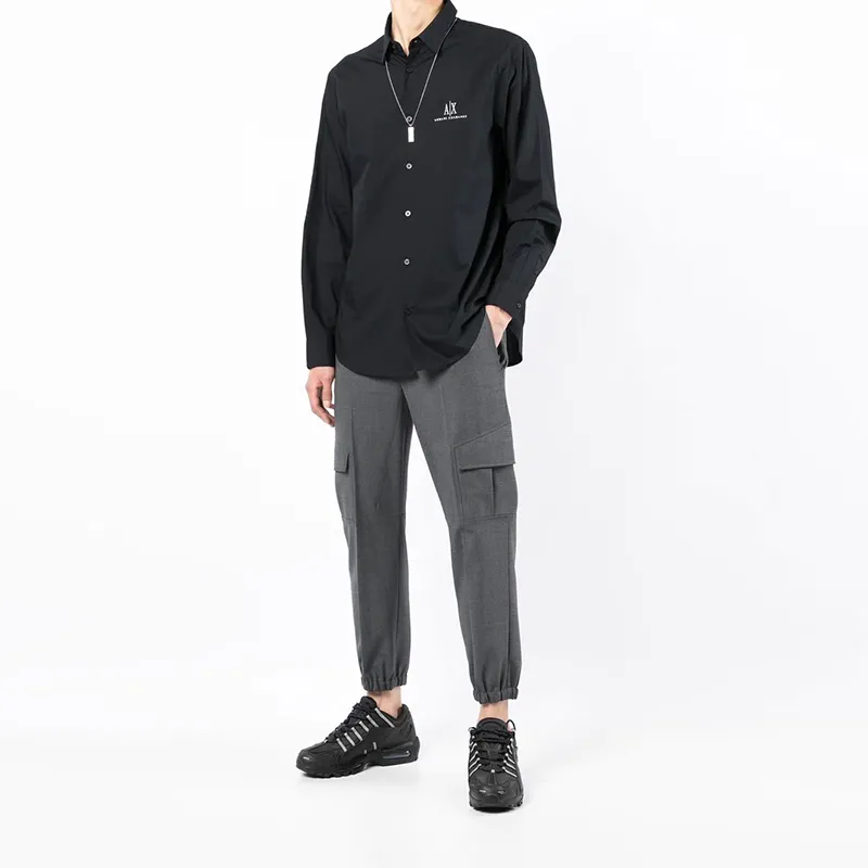 ARMANI EXCHANGE Shirts Men Black-2