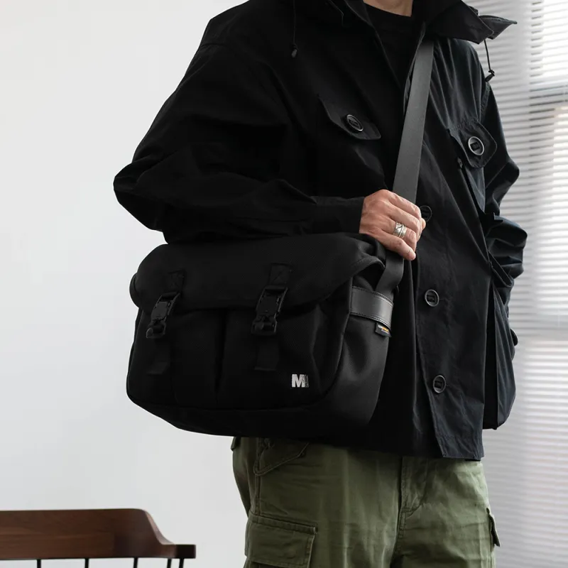 MYBRANDORIGINAL Nylon Polyester Camera Bag Handbag Medium Size Unisex Black-5