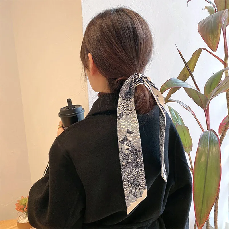 SENDME Hair Bands Women's Nightingale Silk Scarf Hair Band-5