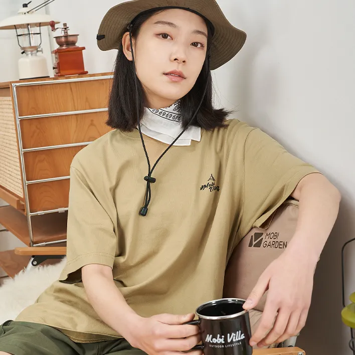 MOBI GARDEN Short Sleeved Crew Neck Unisex-4