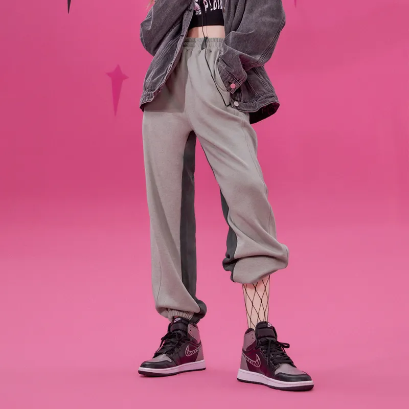 SEENFAAN Jogger Moderate Casual Pants Unisex Gray-2