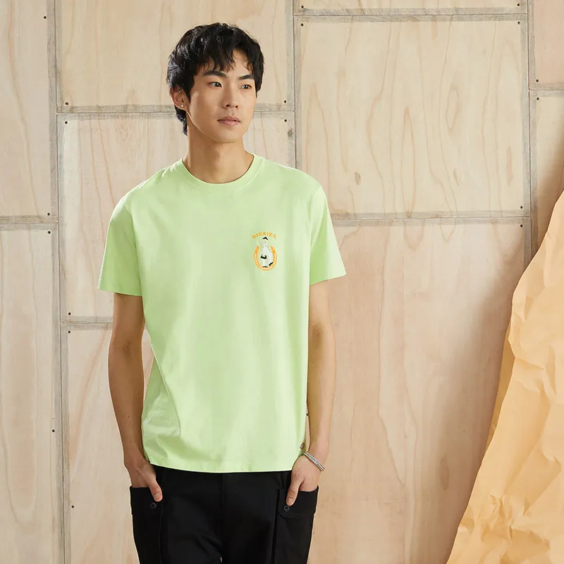 Dickies T Shirt Unisex Light Yellow Green-2
