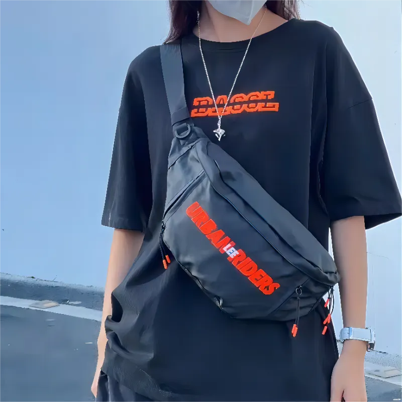 Lee Polyester Shoulder Bag, Crossbody Bag, Sling Bag, Fanny Pack Regular Unisex Black-2