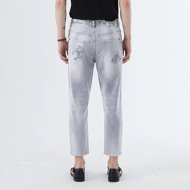 DAVID NAMAN Jeans Men Gray-6