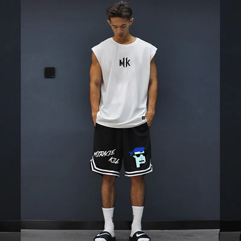 MIRACLE KILL Loose Fit Shorts Unisex Black-7