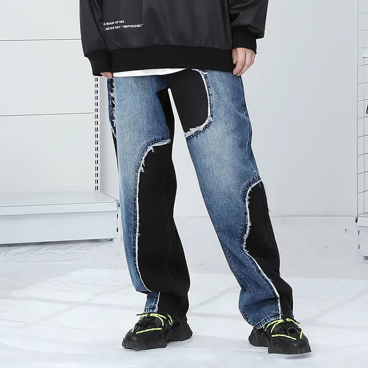 GENANX Jeans Unisex Black Blue-2