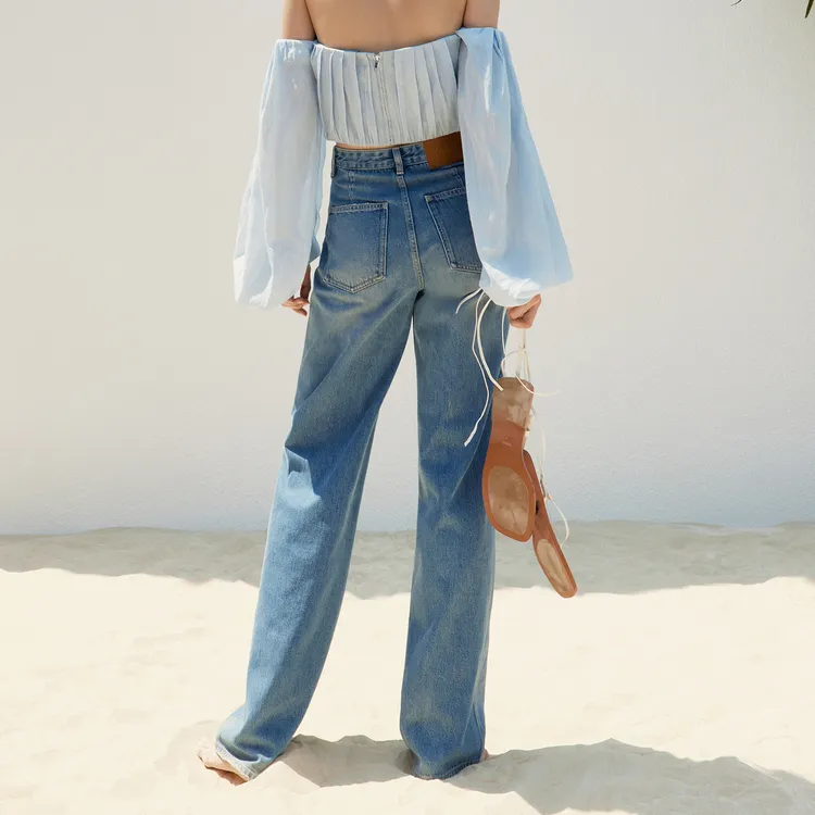MO&CO Jeans Women's Denim Blue-3